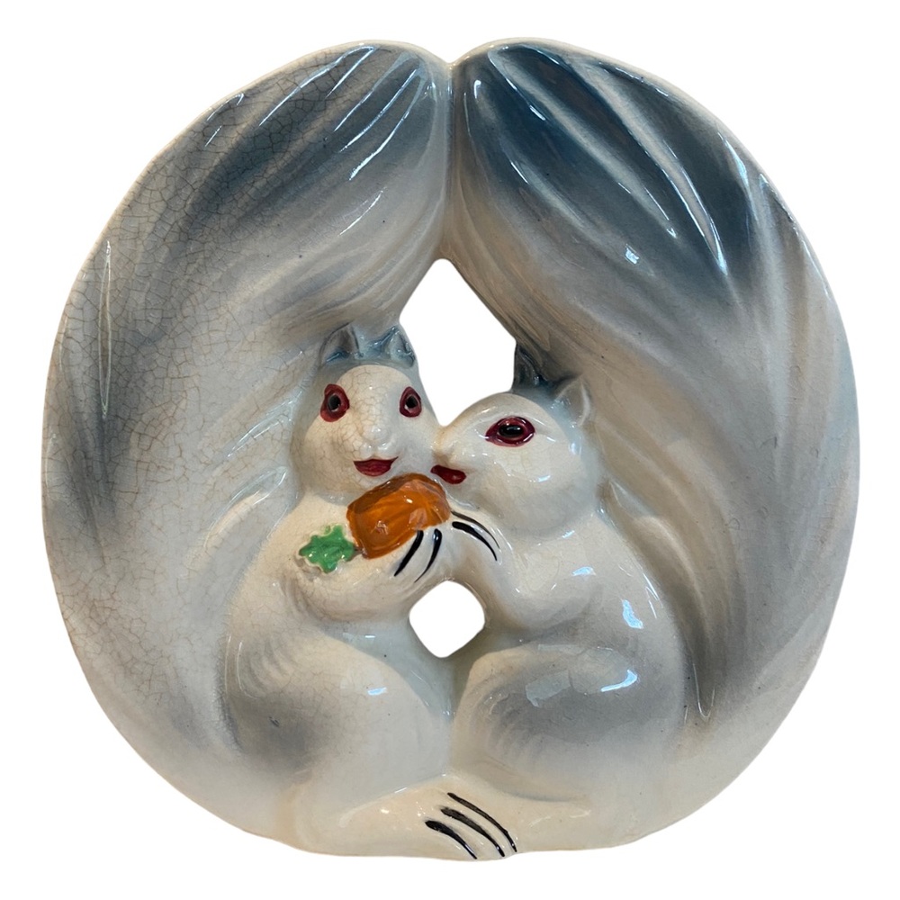 MCM Vintage kitsch anthropomorphic squirrel vase